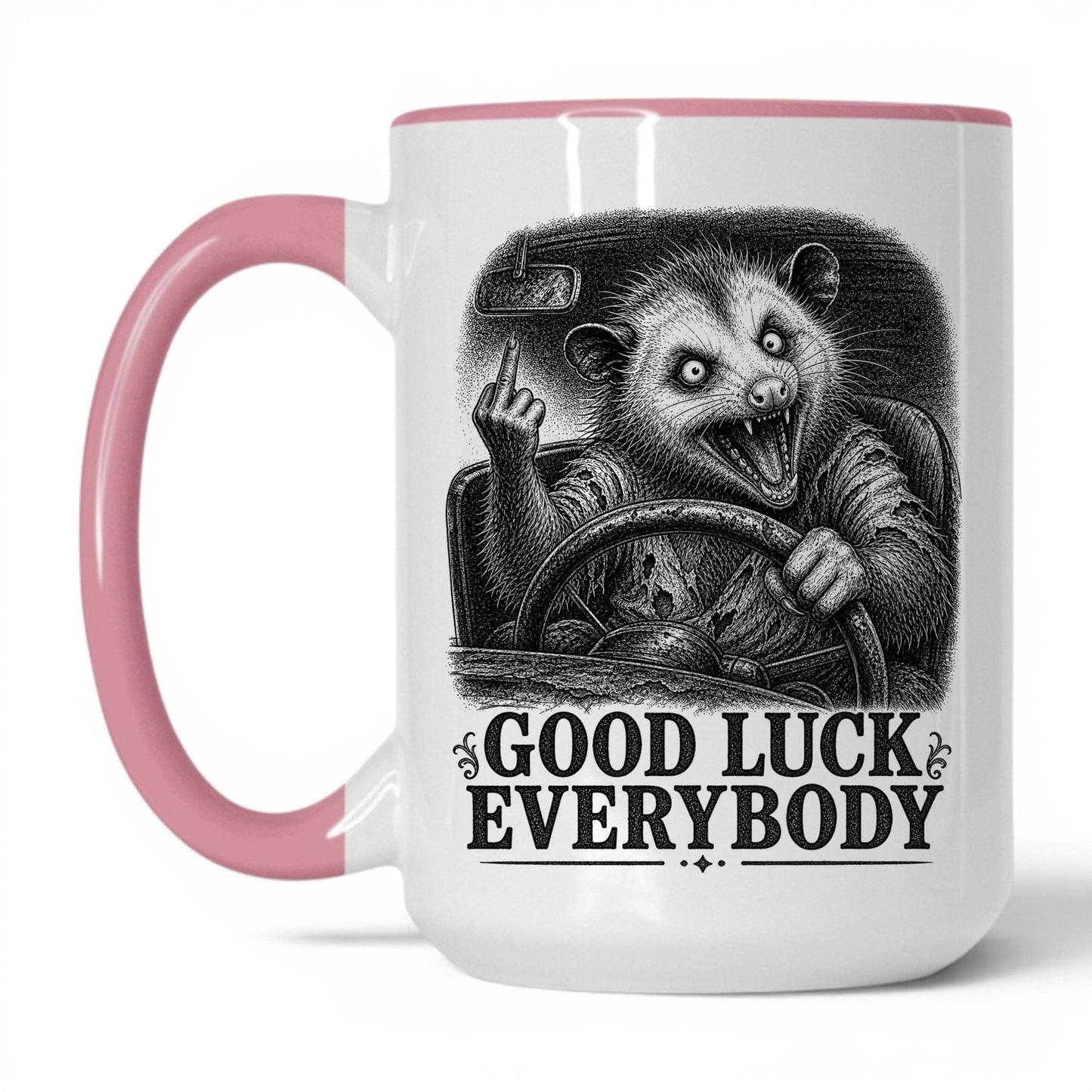Good Luck Everybody Opossum Coffee Mug