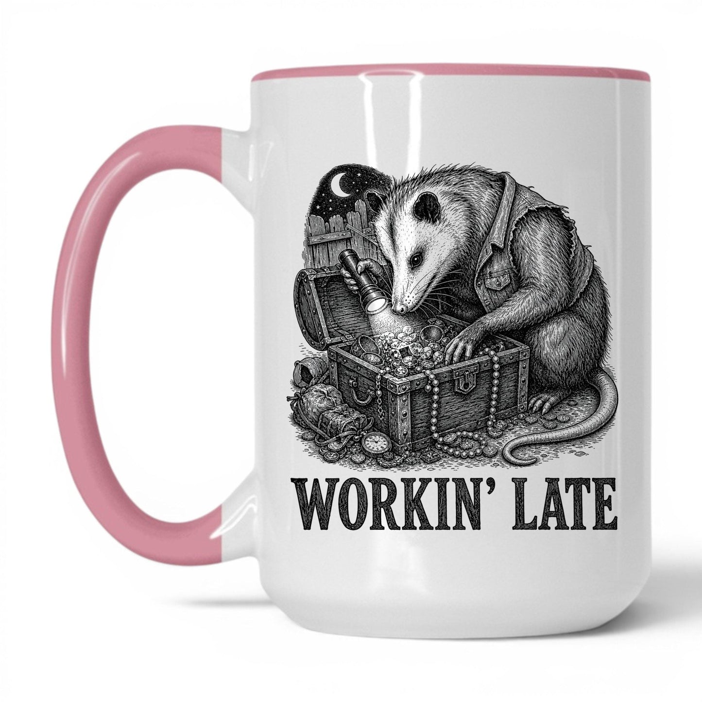 Workin' Late Opossum Coffee Mug