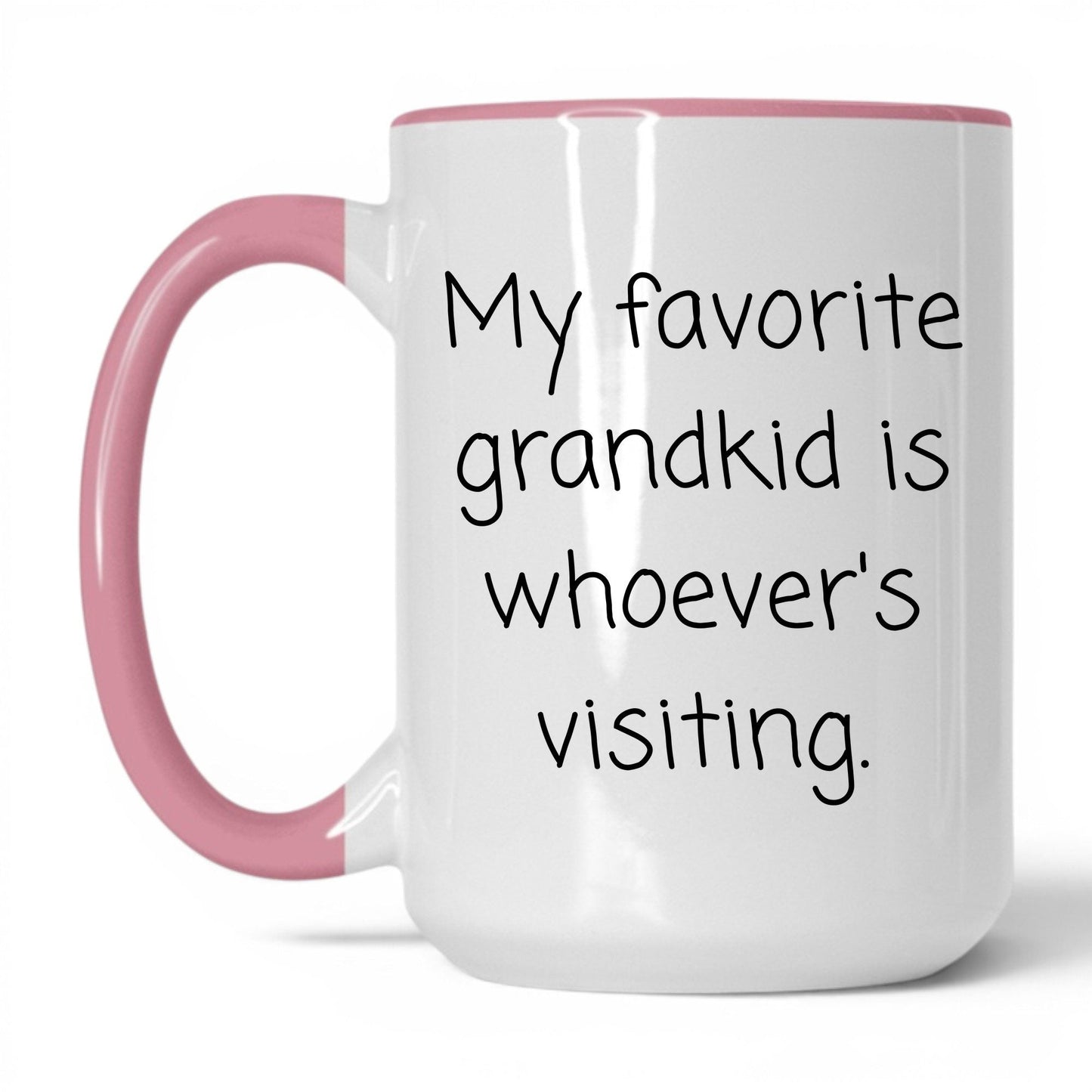 Favorite Grandkid Visiting Mug – 15oz White/Pink Mug