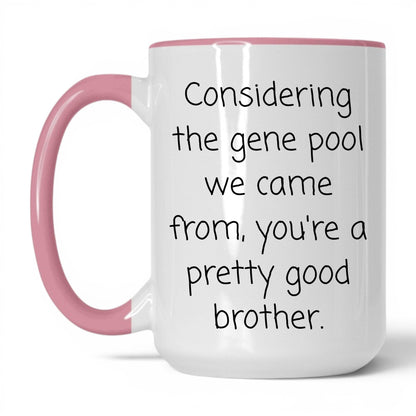 Pretty Good Gene Pool Mug – 15oz White/Pink Mug
