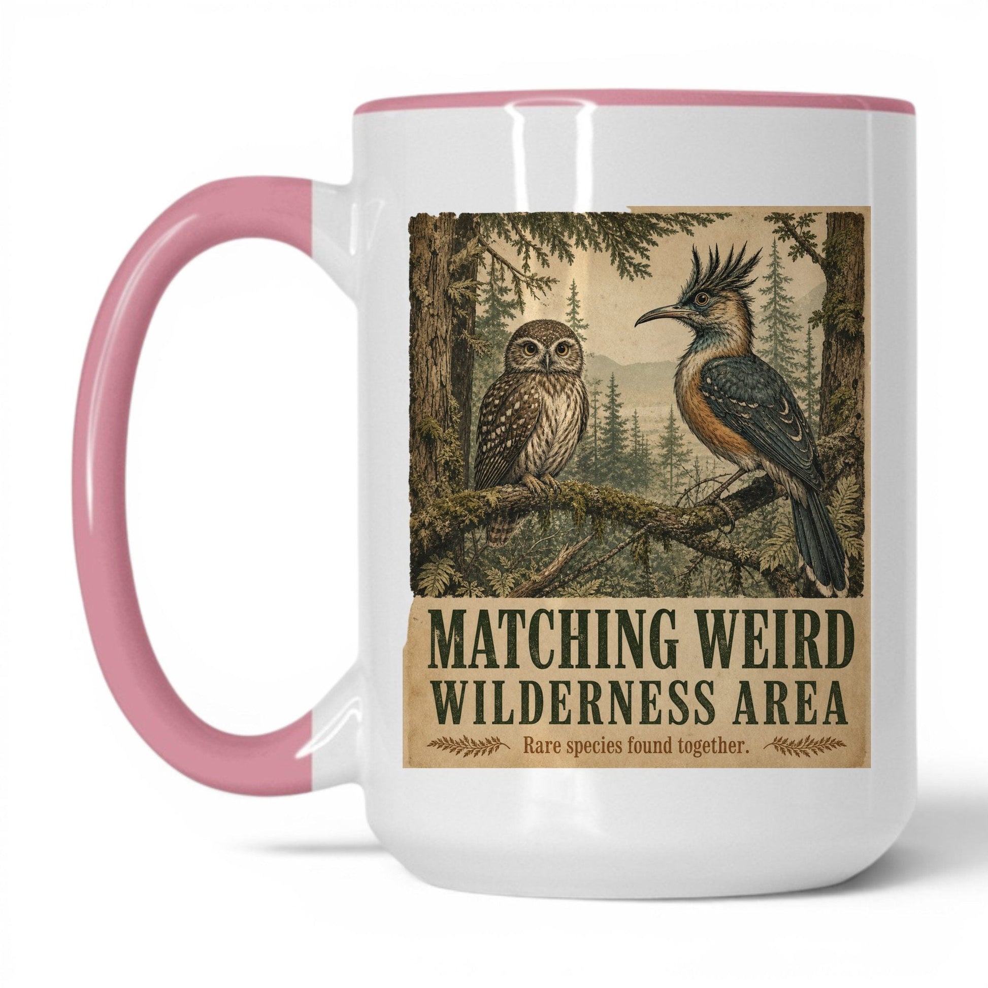 Matching Weird Wilderness Area Mug – 15oz White/Pink Mug