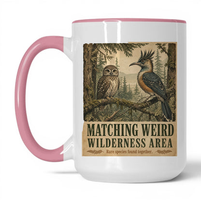 Matching Weird Wilderness Area Mug – 15oz White/Pink Mug