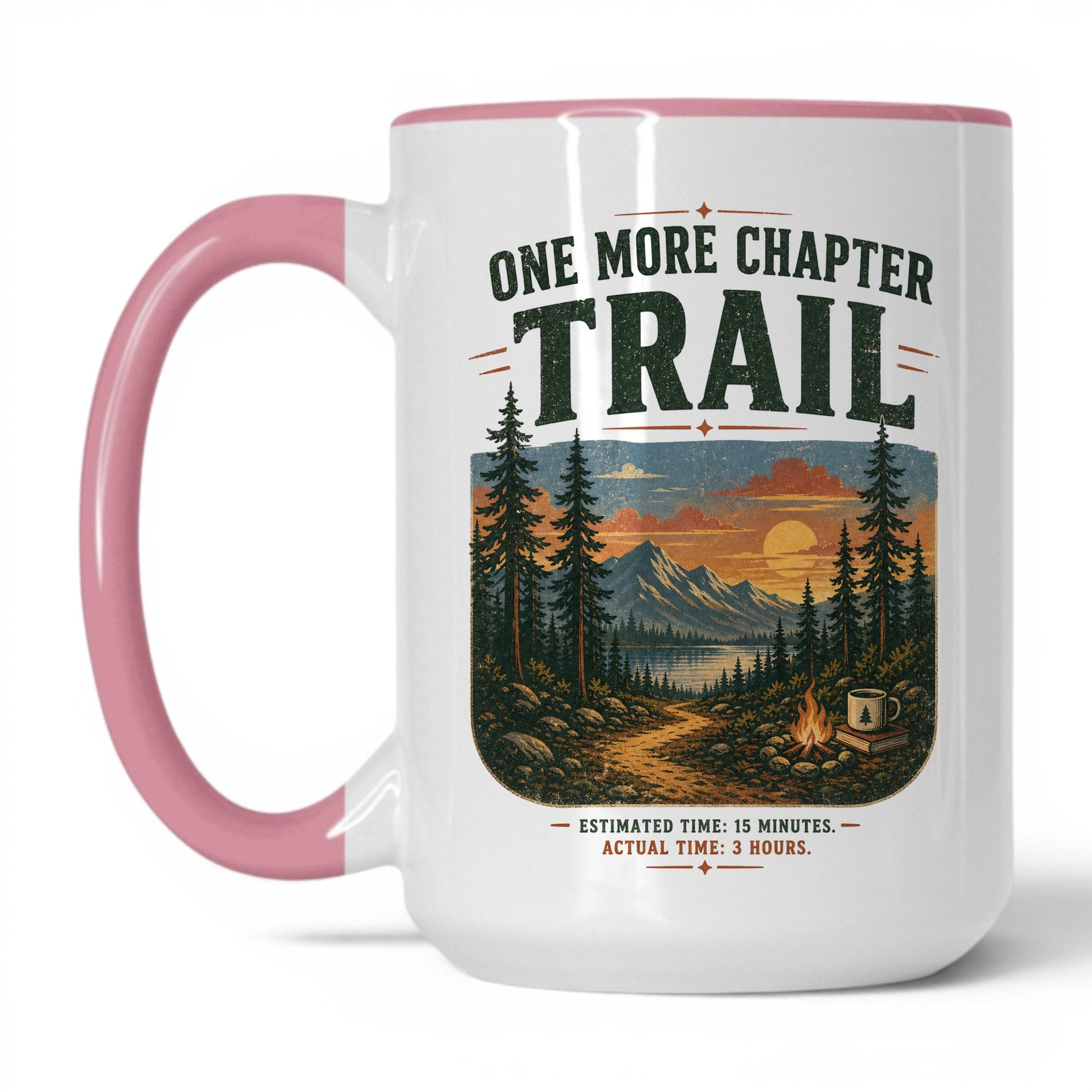 One More Chapter Trail Mug – 15oz White/Pink Mug