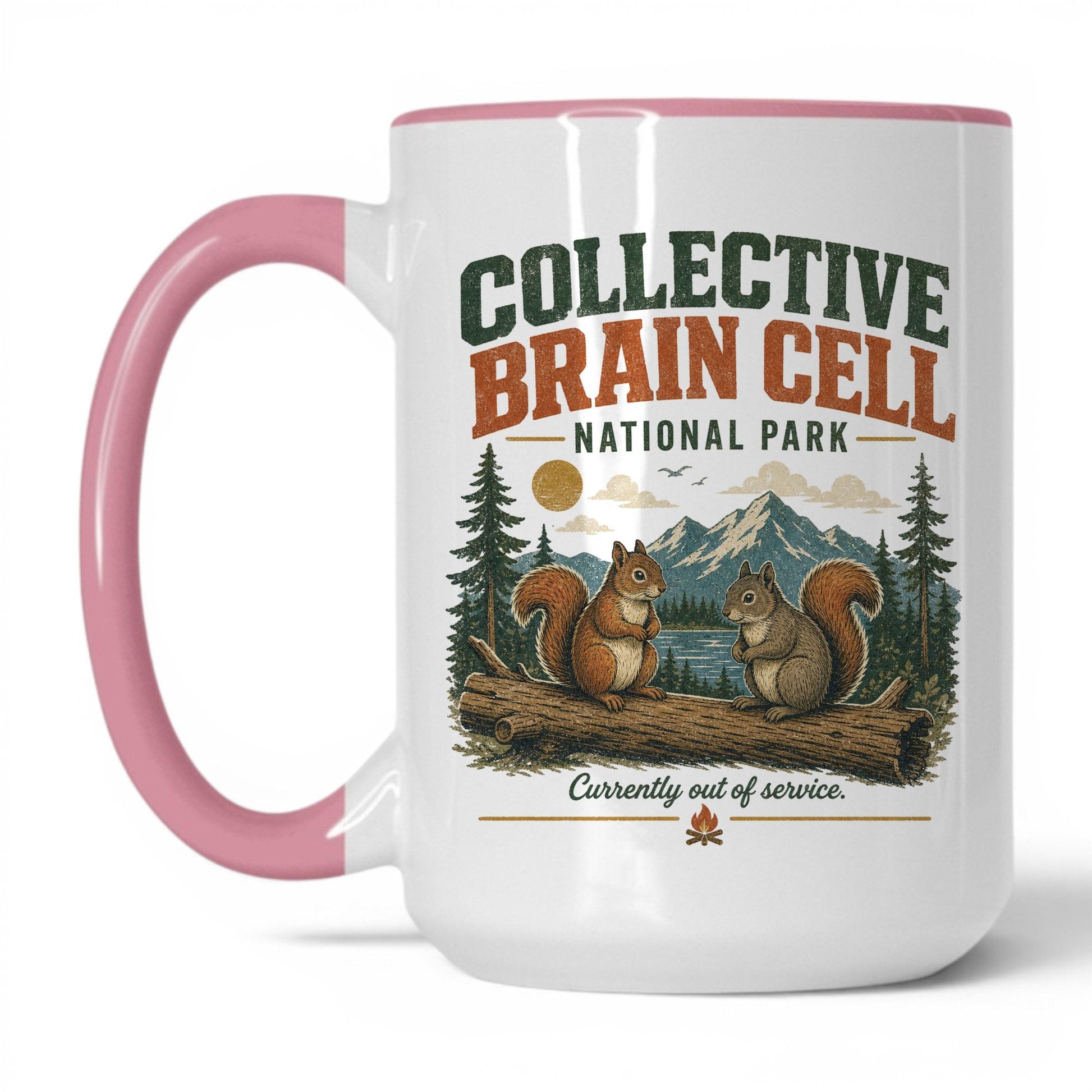 Collective Brain Cell National Park Mug – 15oz White/Pink Mug