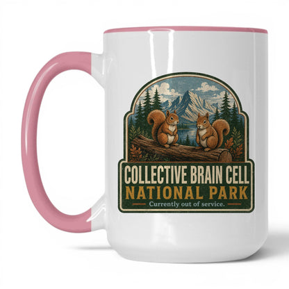 Collective Brain Cell Park Mug – 15oz White/Pink Mug