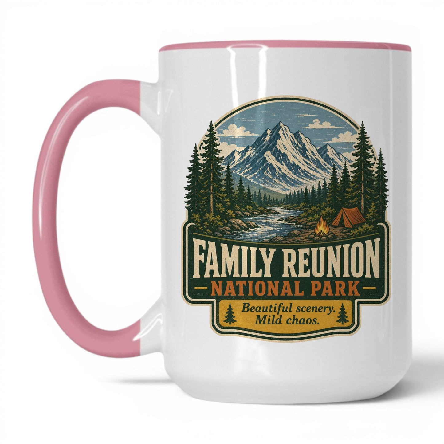 Family Reunion National Park Mug – 15oz White/Pink Mug
