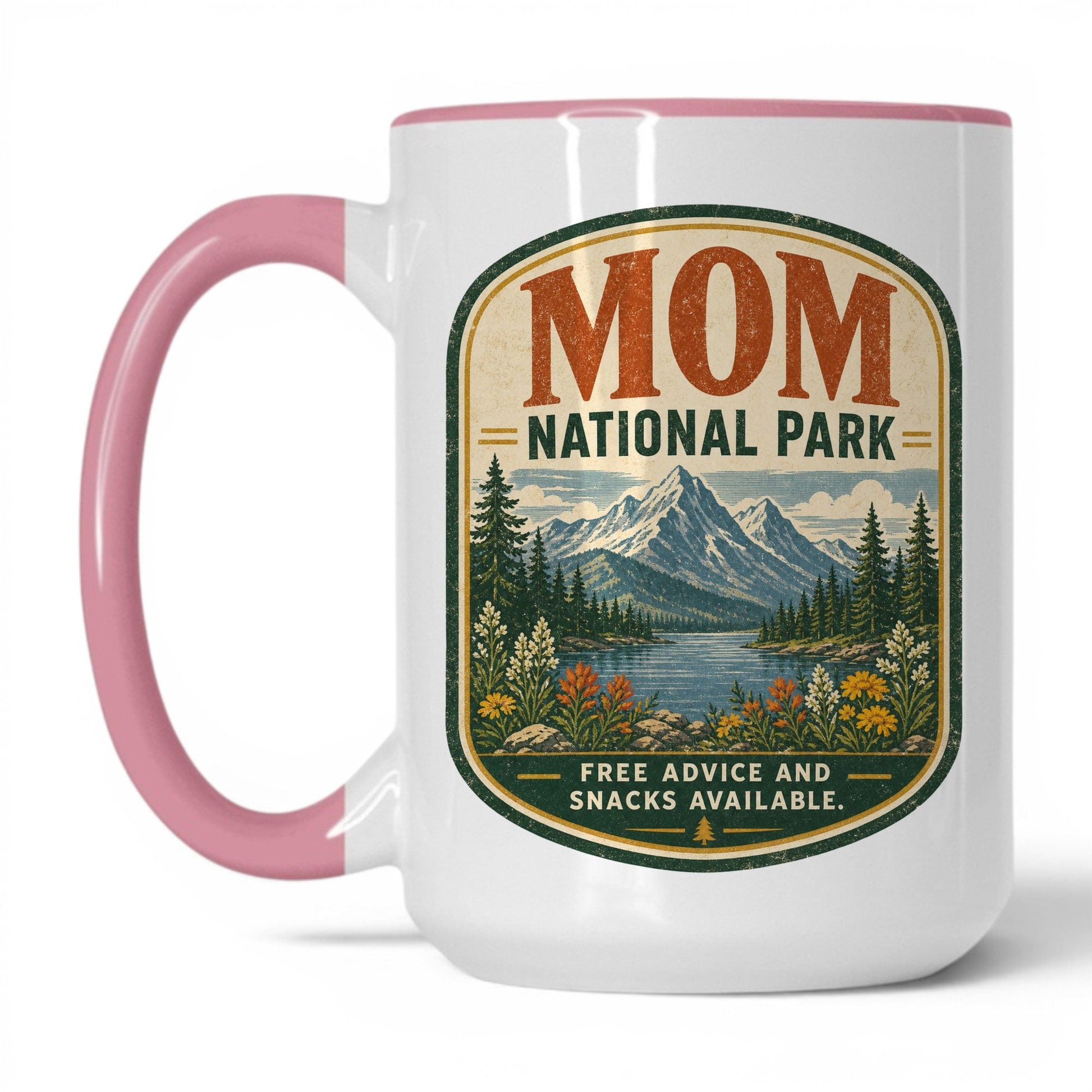 Mom National Park Mug – 15oz White/Pink Mug