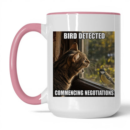 Bird Detected Cat Coffee Mug