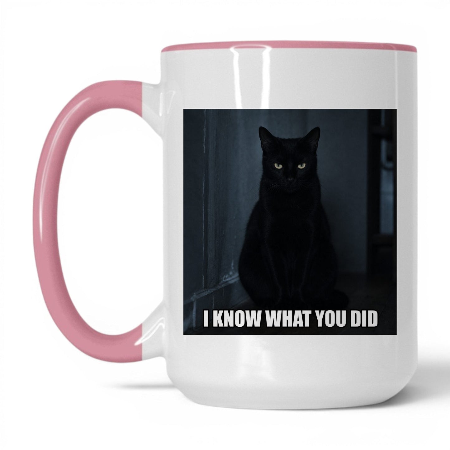 I Know What You Did Cat Coffee Mug