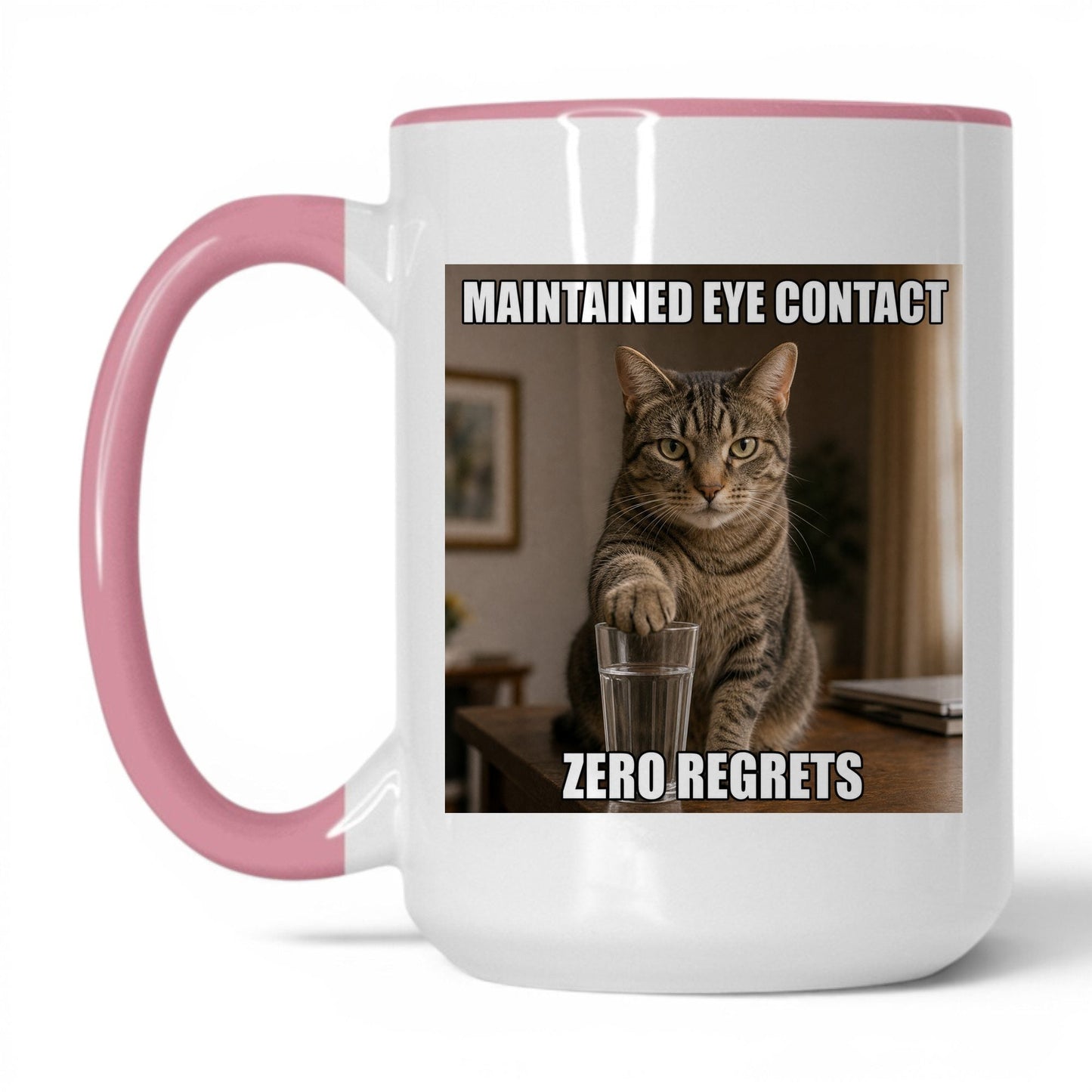 Maintained Eye Contact Cat Coffee Mug