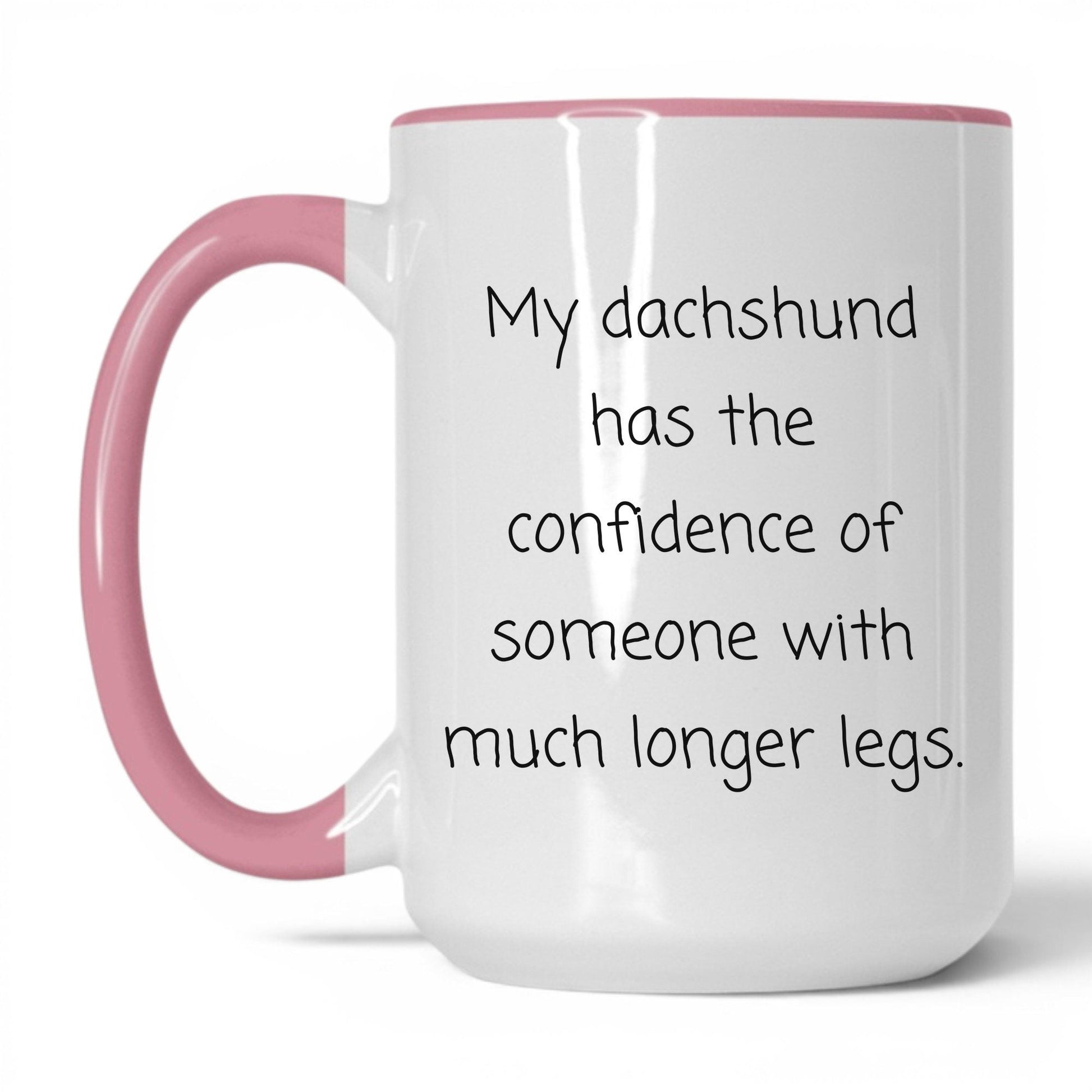 Dachshund Dog Mom Mug – 15oz White/Pink Mug