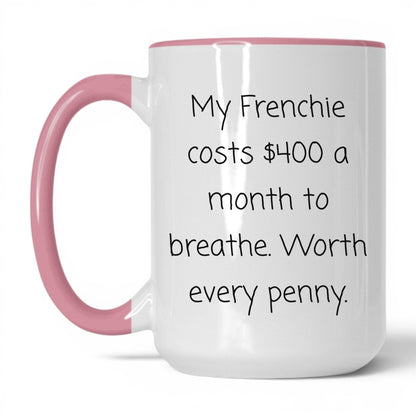 French Bulldog Mug – 15oz White/Pink Mug