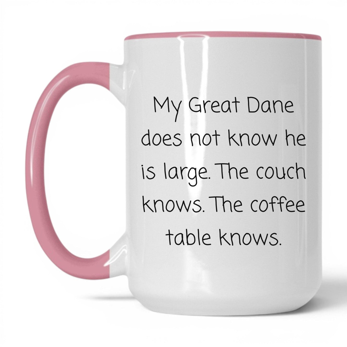 Great Dane Dog Mom Mug – 15oz White/Pink Mug