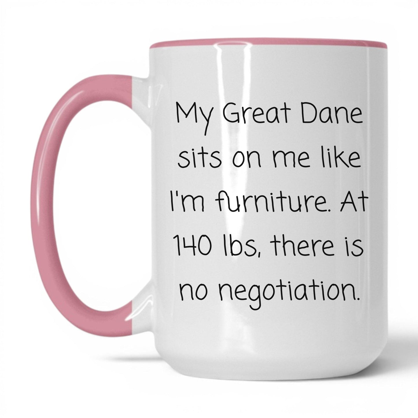 Sassy Great Dane Mug – 15oz White/Pink Mug