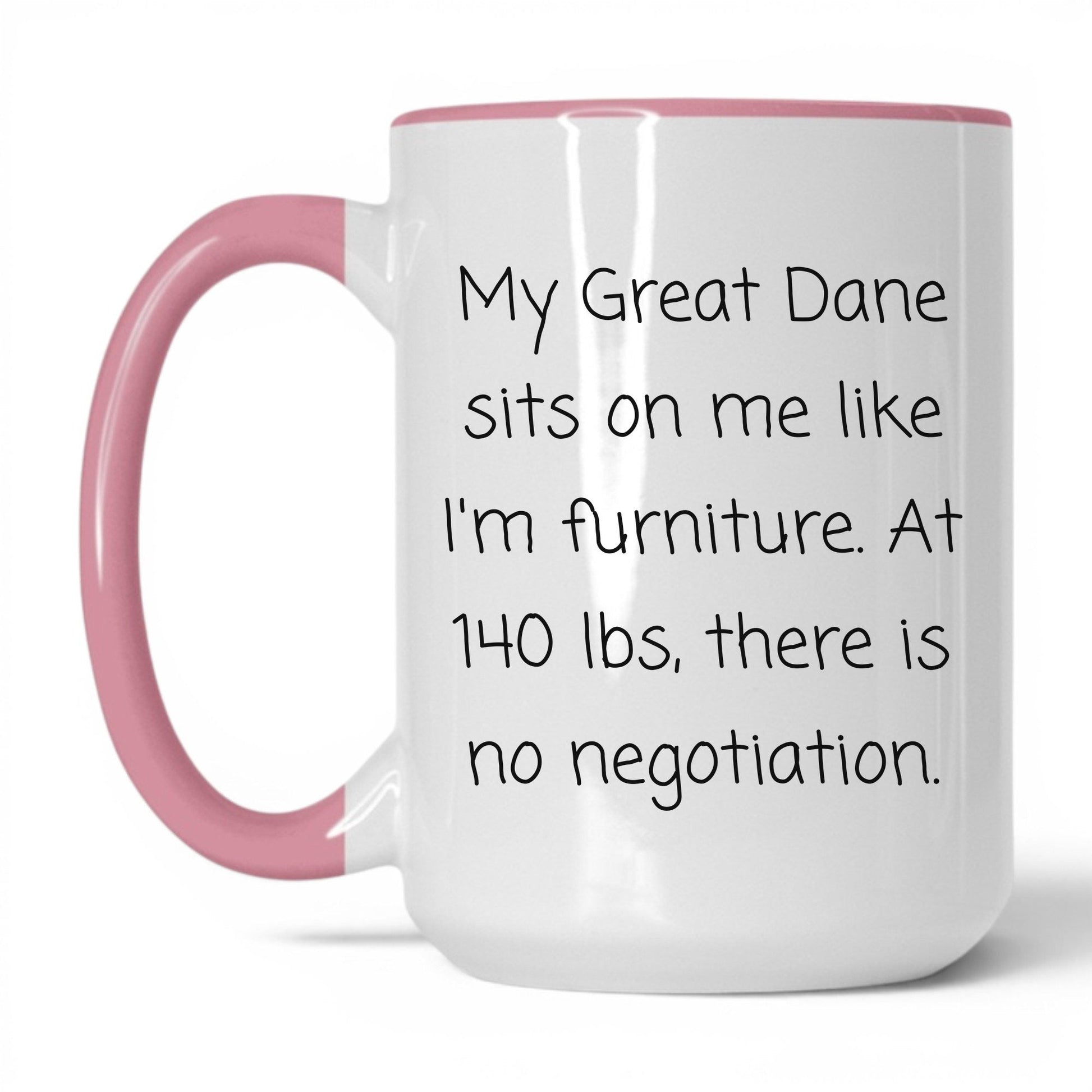 Sassy Great Dane Mug – 15oz White/Pink Mug