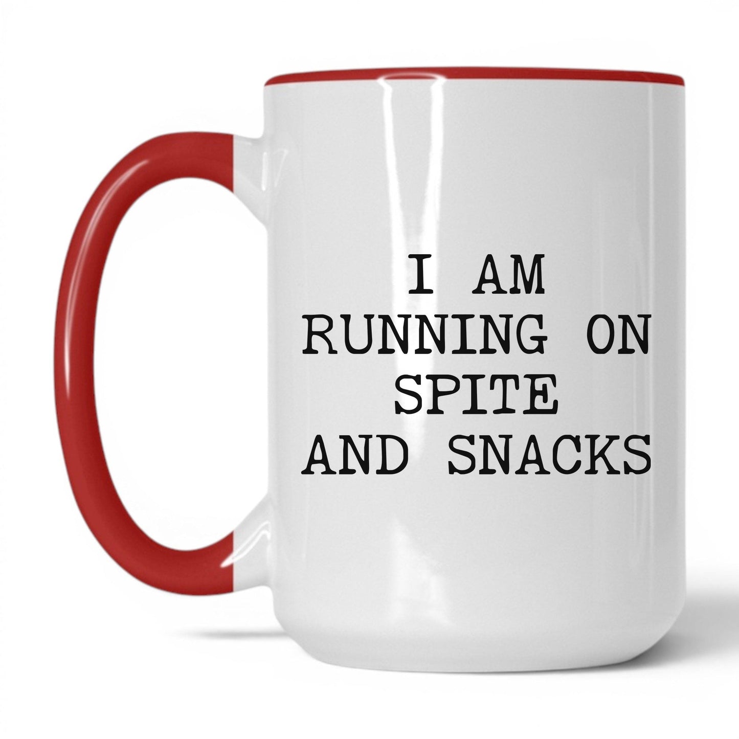 Running on Spite and Snacks Coffee Mug