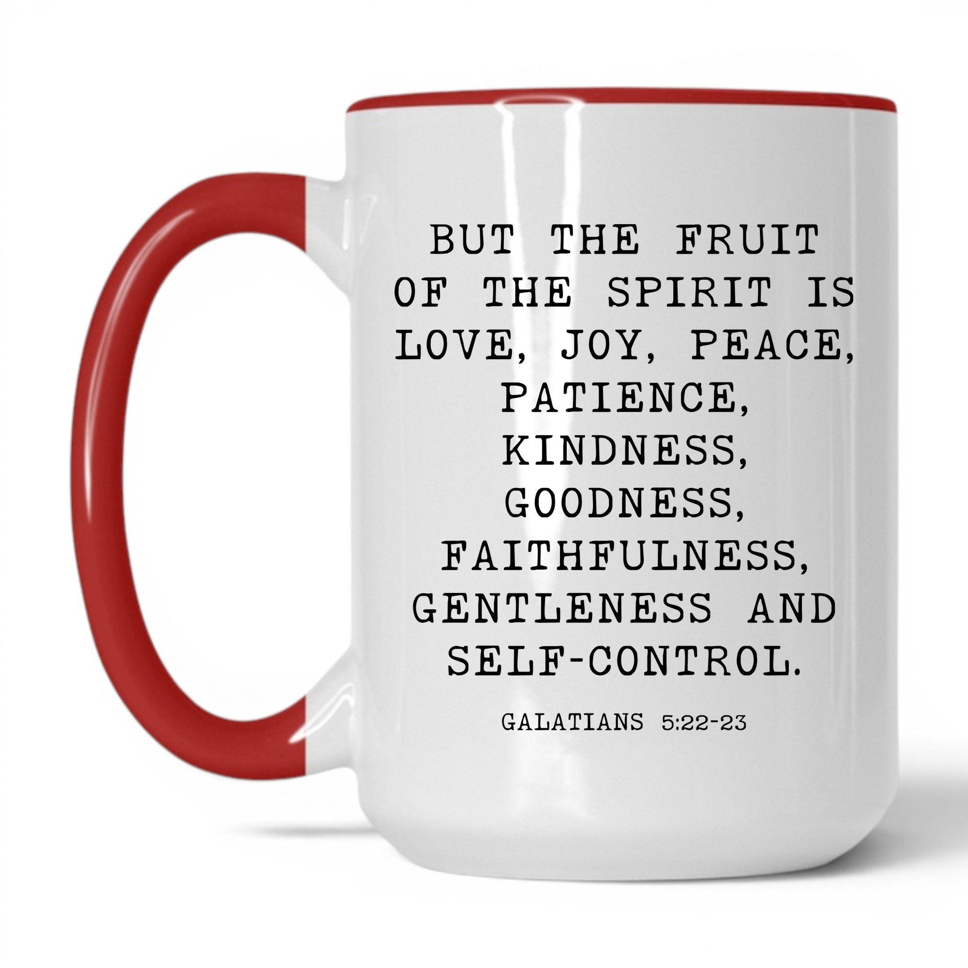 Fruit of the Spirit Mug – 15oz White/Red Mug
