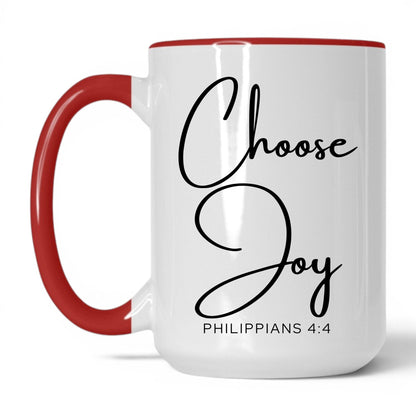 Choose Joy Mug – 15oz White/Red Mug