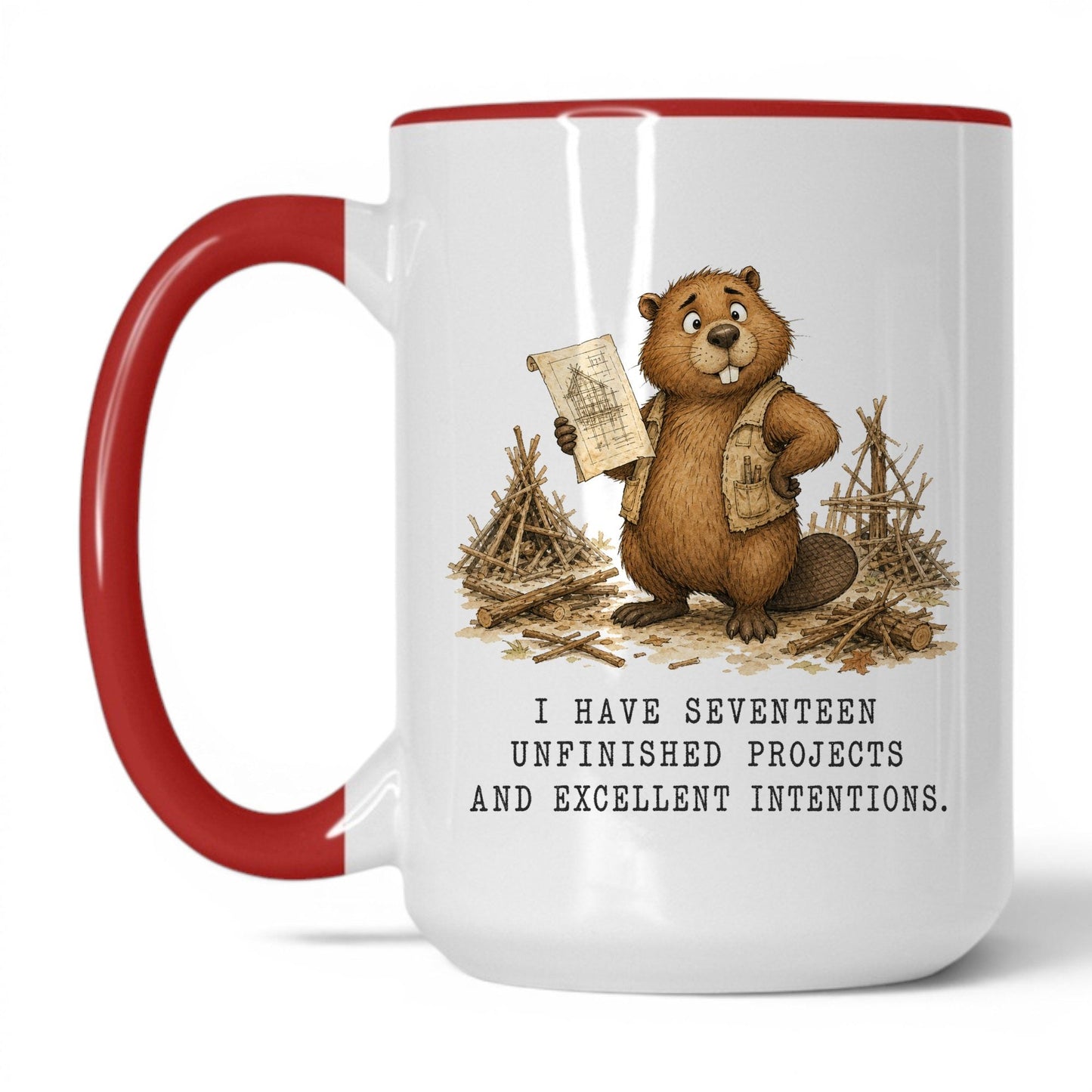 Unfinished Projects Beaver Coffee Mug