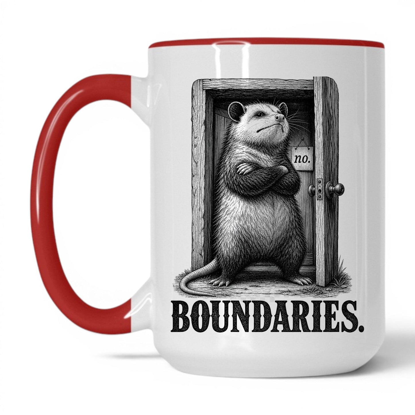Boundaries Opossum Coffee Mug