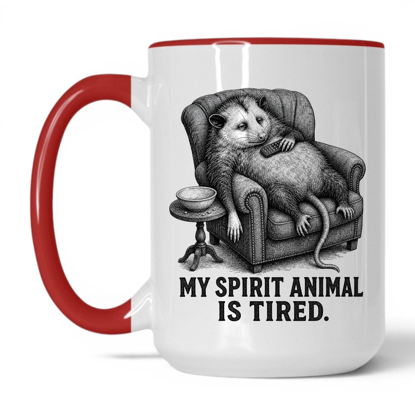 My Spirit Animal Is Tired Opossum Mug