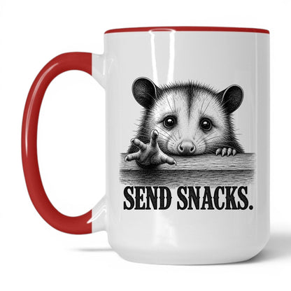 Send Snacks Opossum Coffee Mug