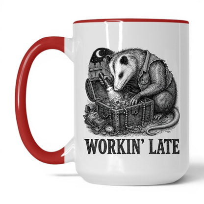 Workin' Late Opossum Coffee Mug