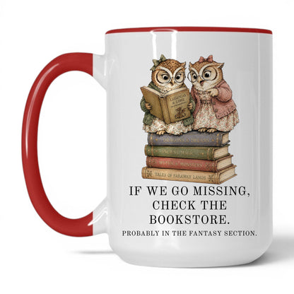 If We Go Missing Mug – 15oz White/Red Mug