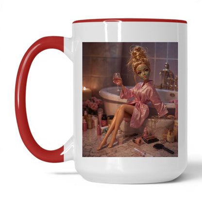 Self-Care Doll Face Coffee Mug