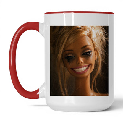 Fake Happy Doll Face Coffee Mug