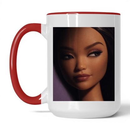 Suspicious Doll Face Coffee Mug