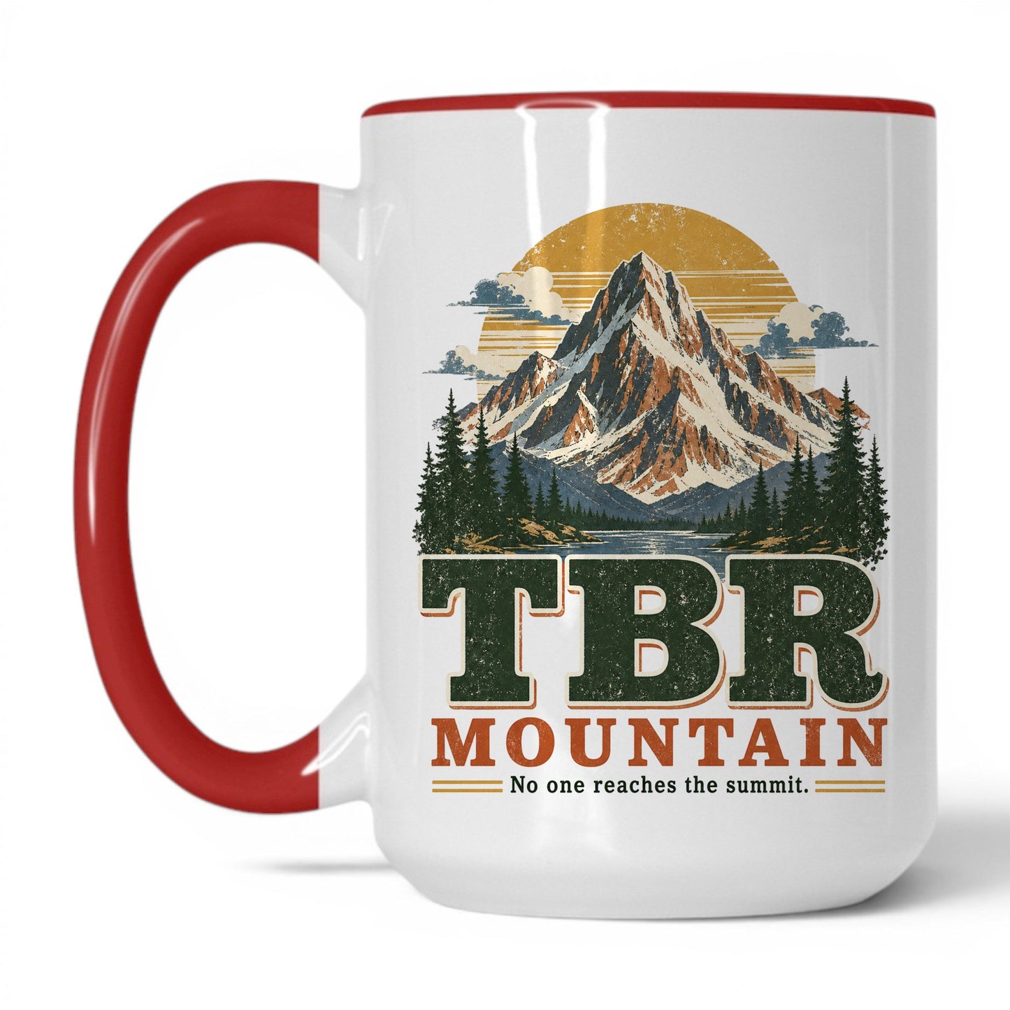 TBR Mountain Mug – 15oz White/Red Mug
