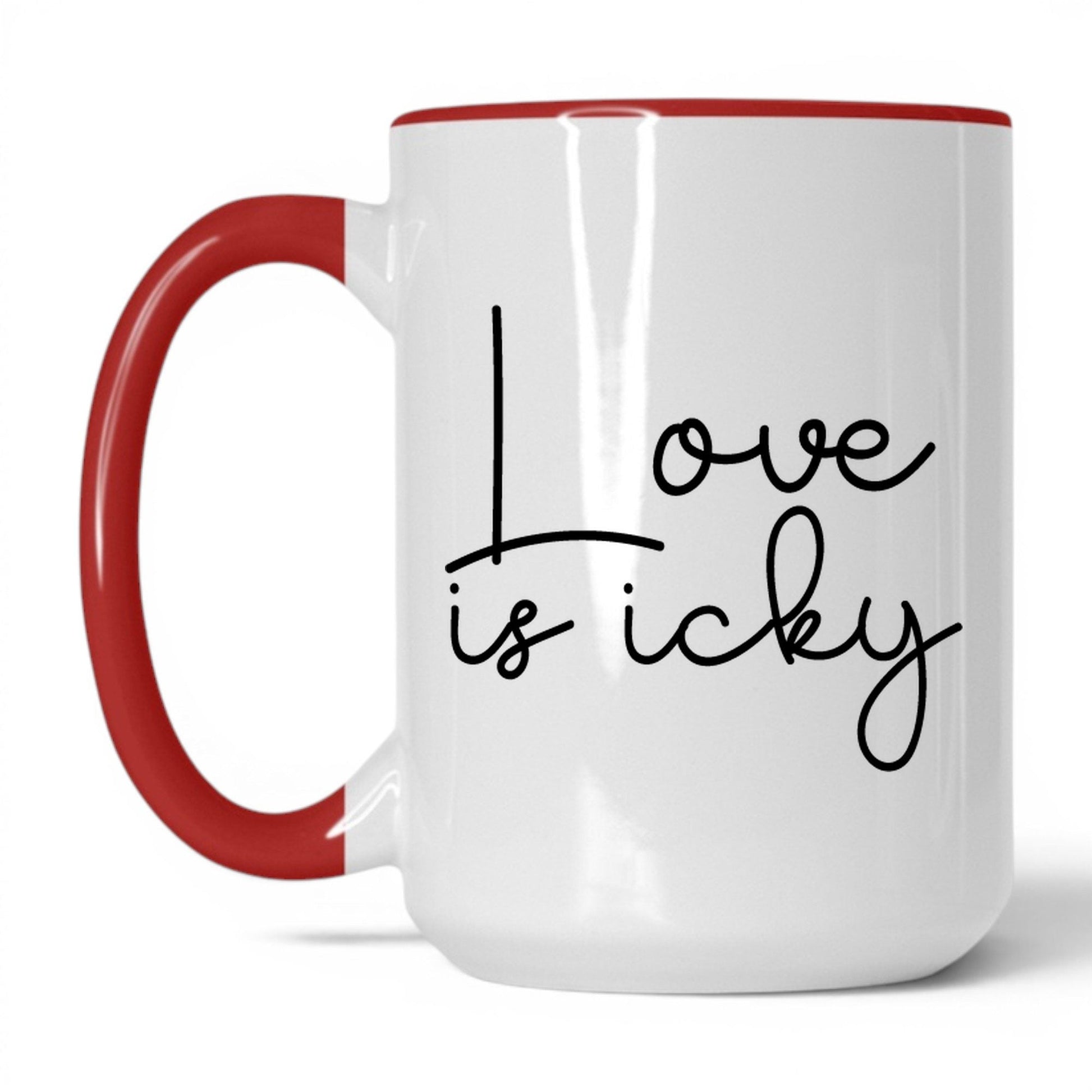 Love Is Icky Mug – 15oz White/Red Mug