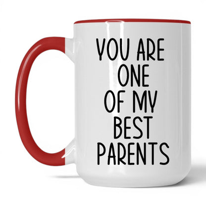 One of My Best Parents Mug – 15oz White/Red Mug