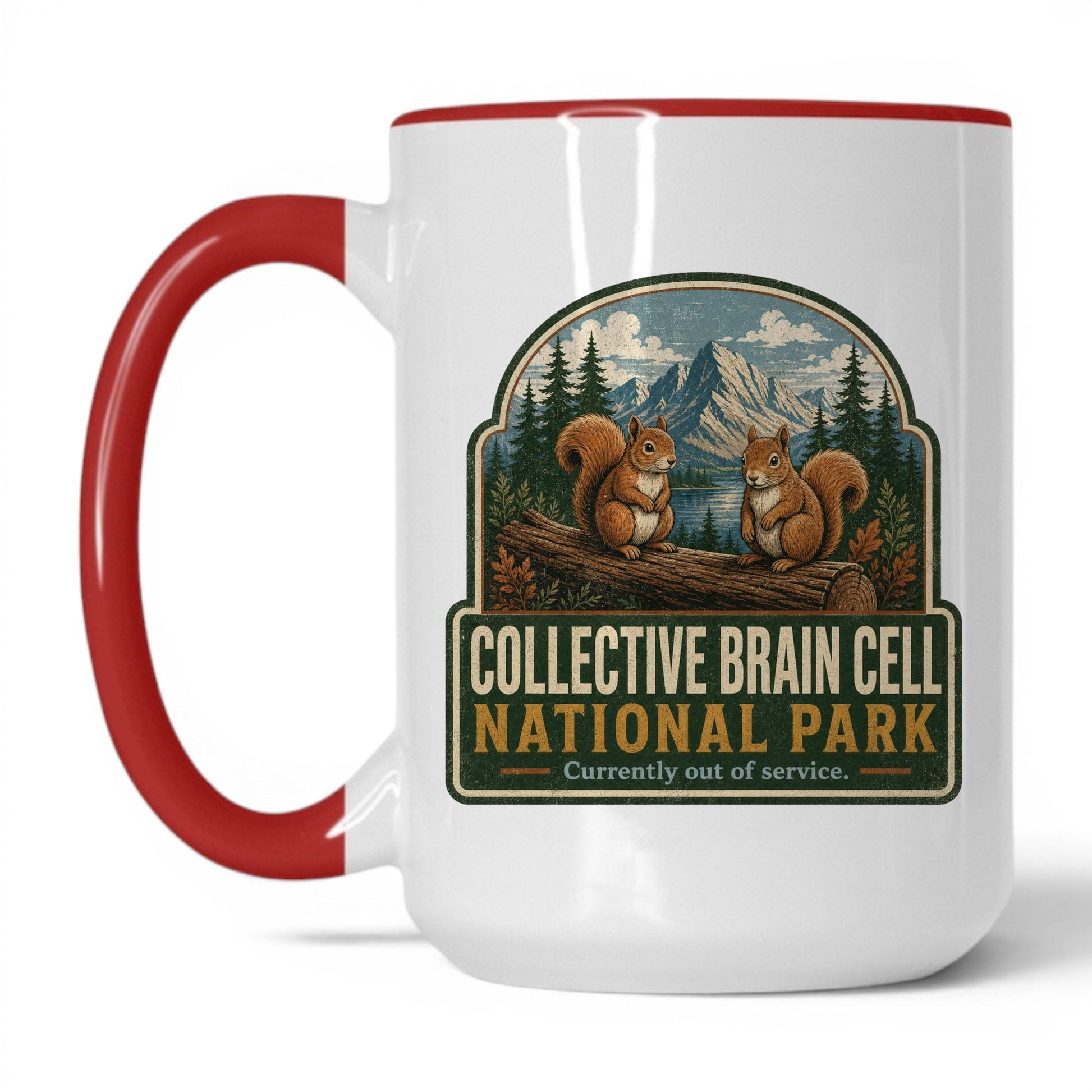 Collective Brain Cell Park Mug – 15oz White/Red Mug