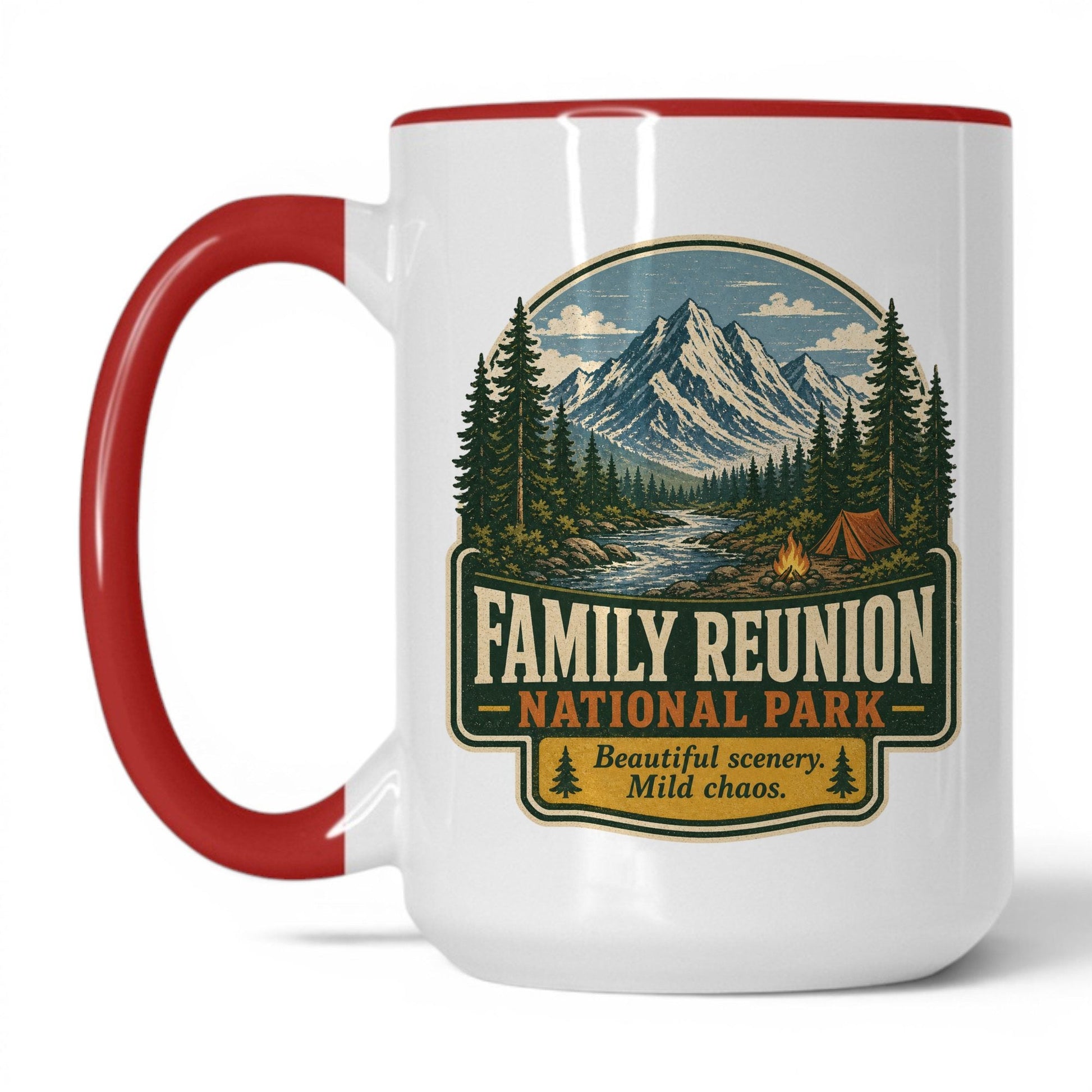 Family Reunion National Park Mug – 15oz White/Red Mug