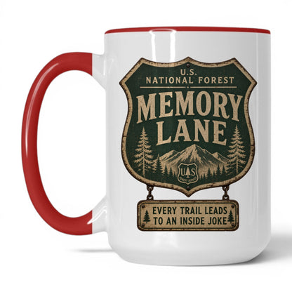 Memory Lane National Park Mug – 15oz White/Red Mug