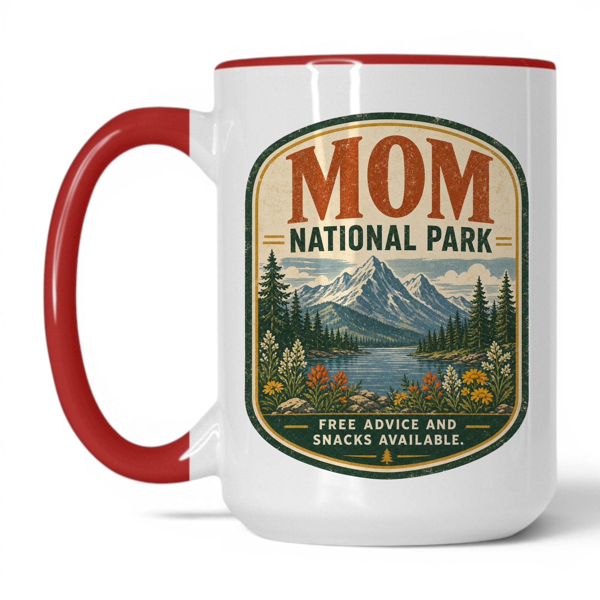 Mom National Park Mug – 15oz White/Red Mug