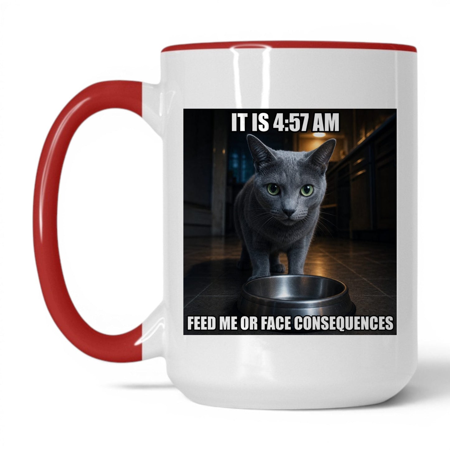 Feed Me Cat Coffee Mug