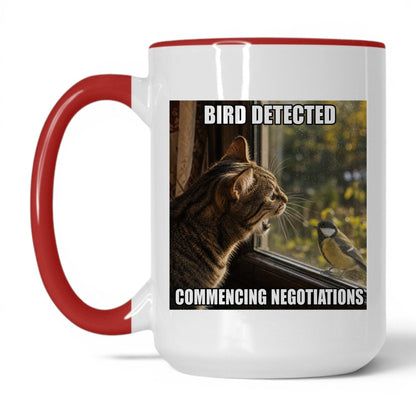 Bird Detected Cat Coffee Mug