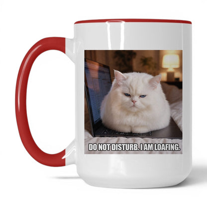 Do Not Disturb Loafing Cat Coffee Mug