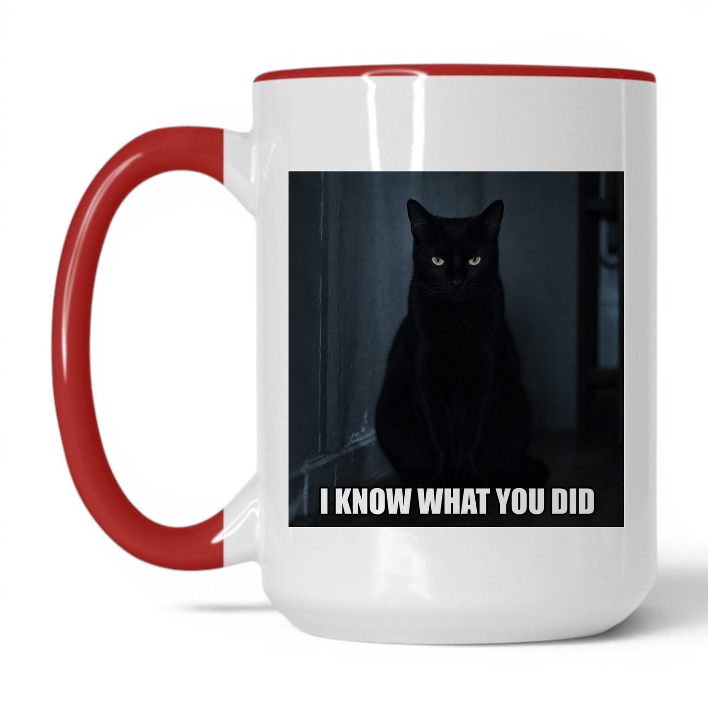 I Know What You Did Cat Coffee Mug