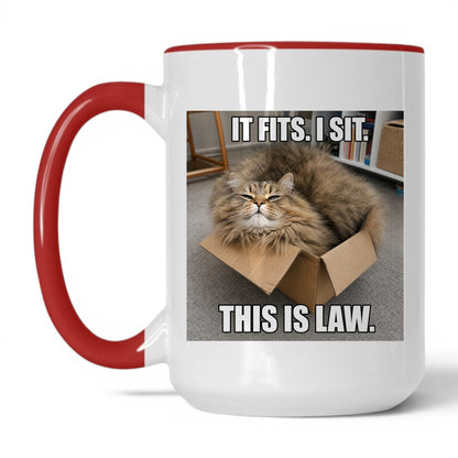 It Fits I Sit Cat Coffee Mug