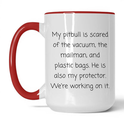 Pitbull Dog Lover Mug – 15oz White/Red Mug