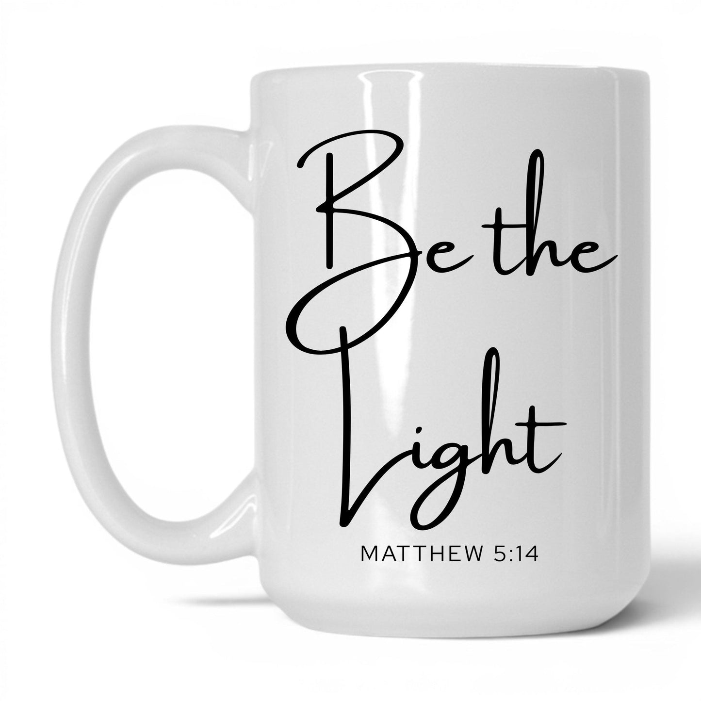 Be the Light Mug – 15oz White/Pink Mug