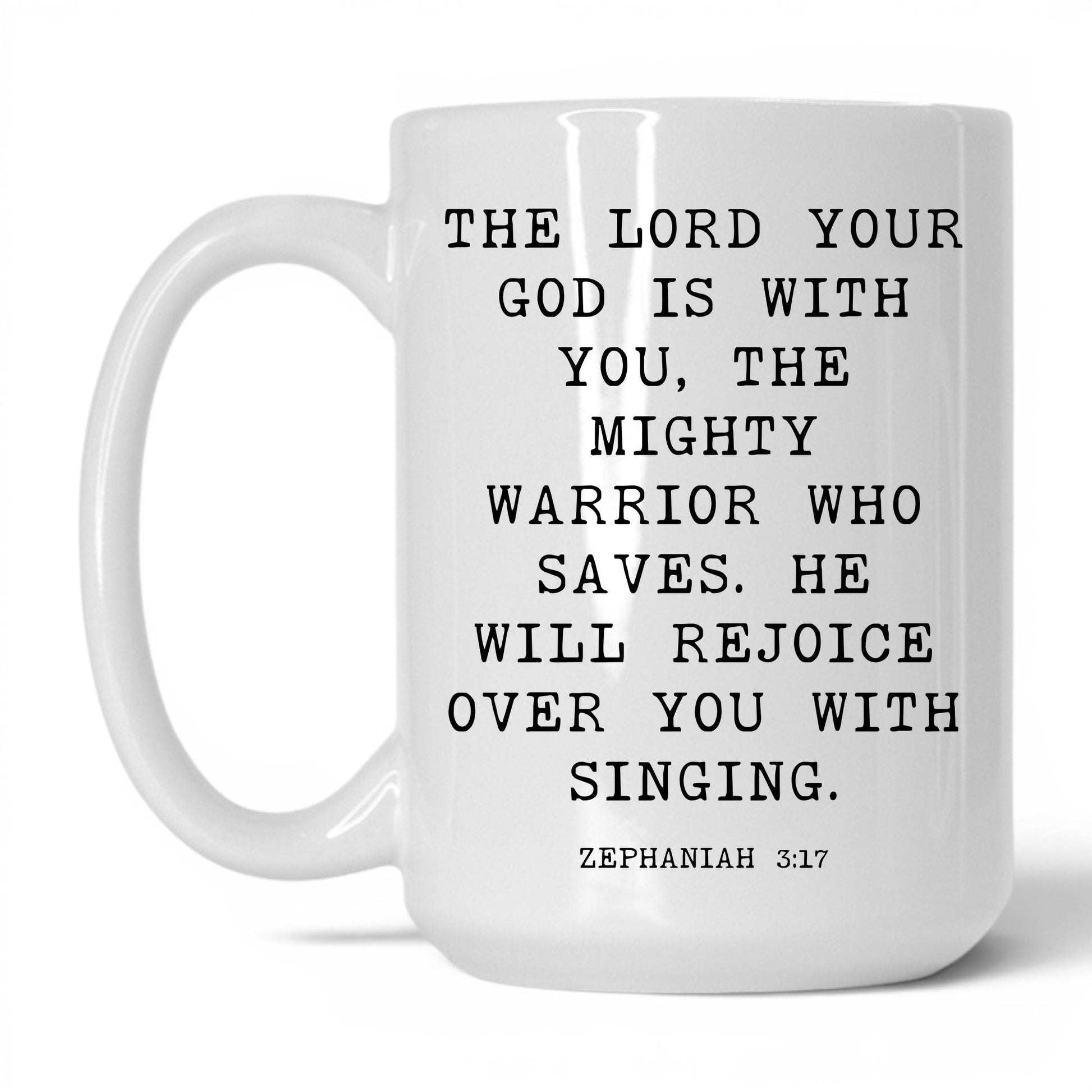 The Lord Is With You Mug – 15oz White/Pink Mug