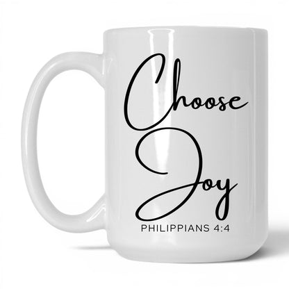 Choose Joy Mug – 15oz White/Pink Mug