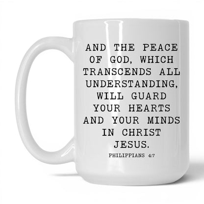 Peace of God Mug – 15oz White/Pink Mug