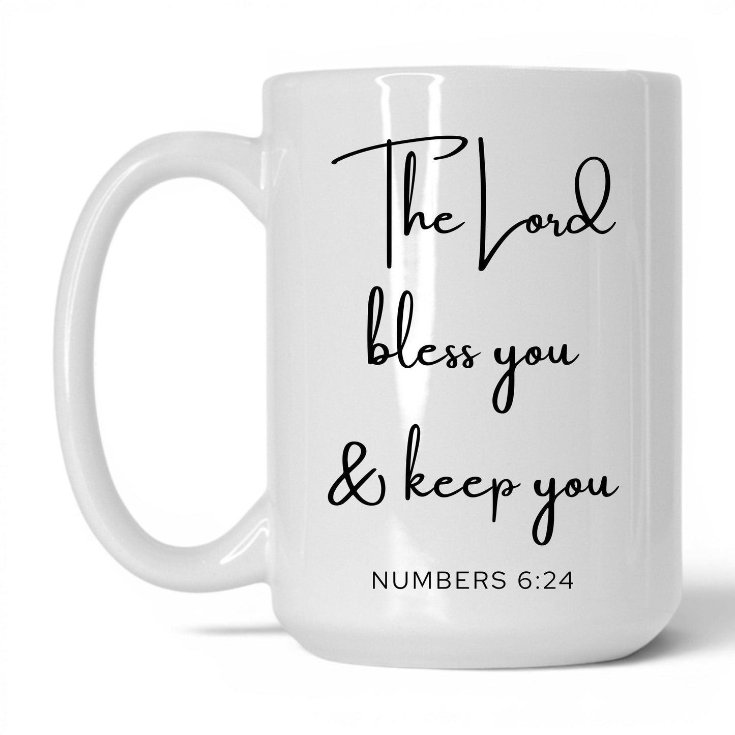 The Lord Bless You Mug – 15oz White/Pink Mug