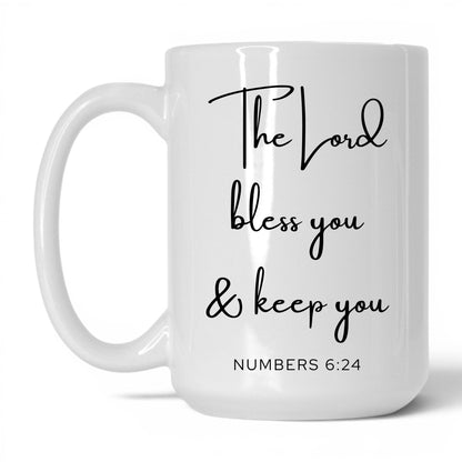 The Lord Bless You Mug – 15oz White/Pink Mug